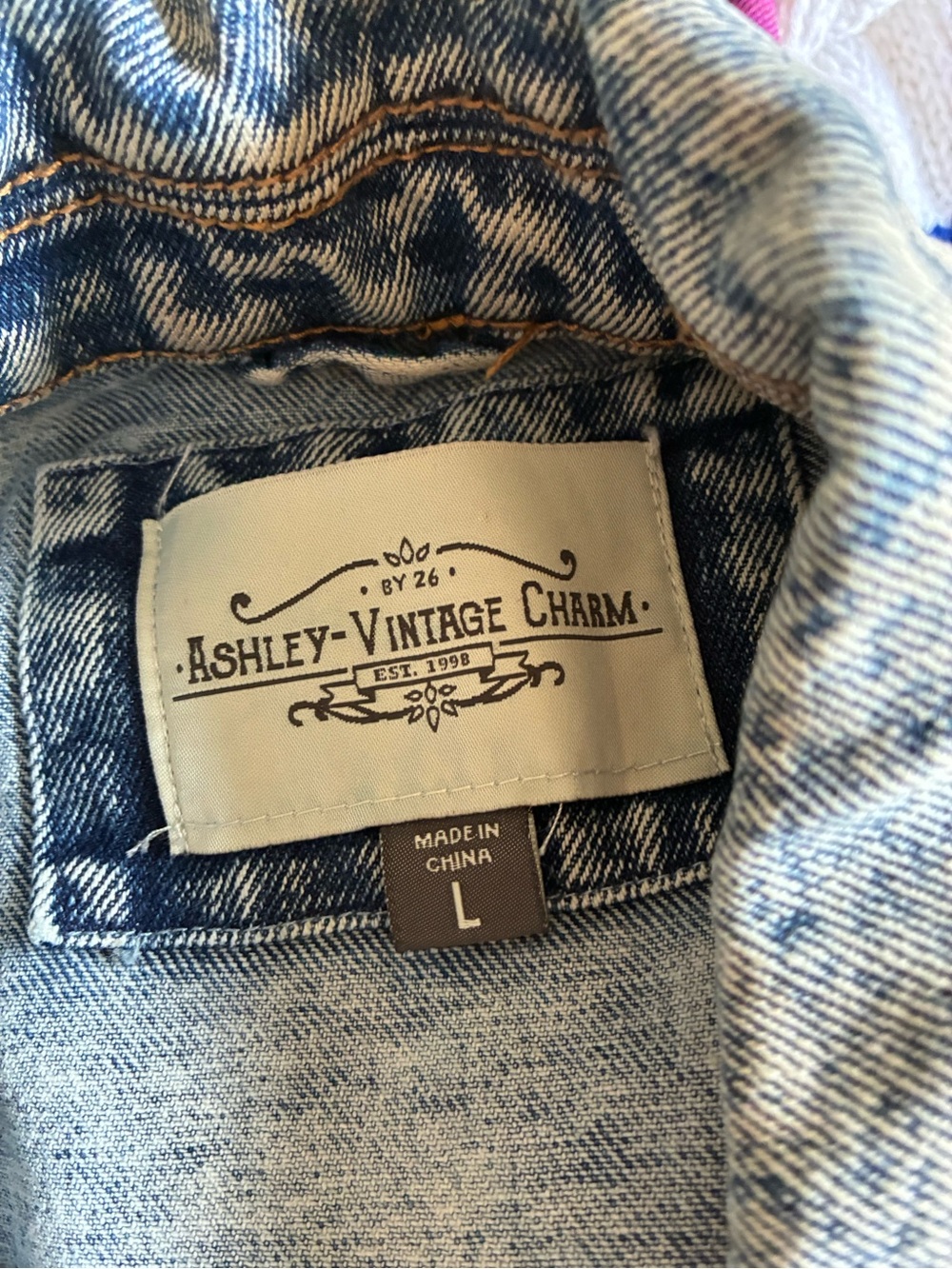 Hot Rod Painted Acid Wash Denim Trucker Jacket Rockabilly Punk LA Scene - Picture 5 of 5